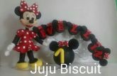 Topo Minnie com vela e nome.