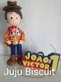 Woody Toy Story com nome e vela